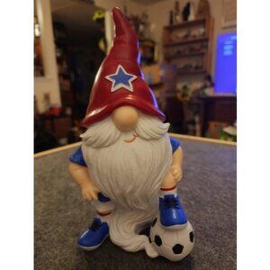 Garden Gnome Statue - Sports Themed Soccer Garden Gnomes for Garden Yard Patio